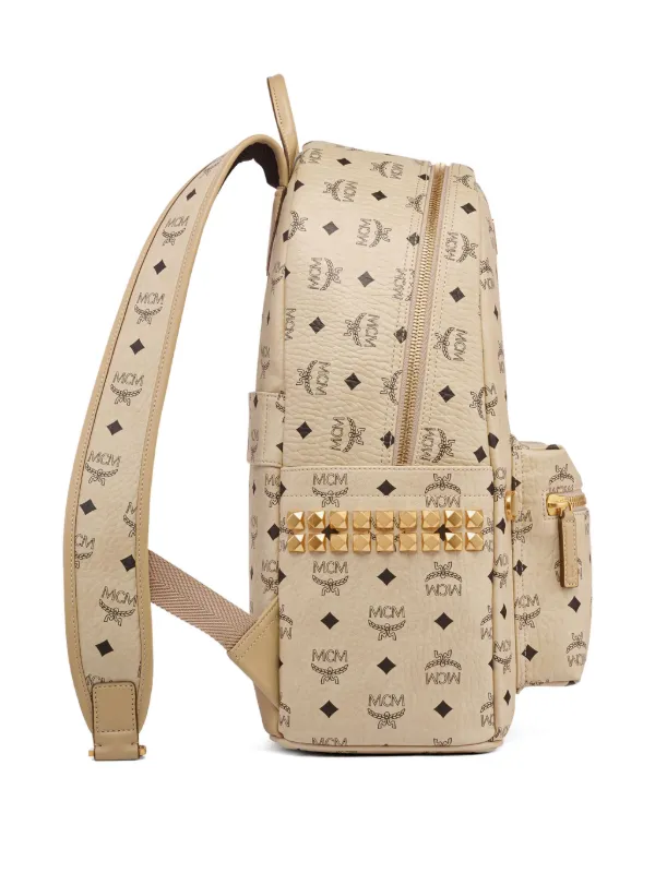 MCM Stark Side Studs Backpack Neutrals FARFETCH NO