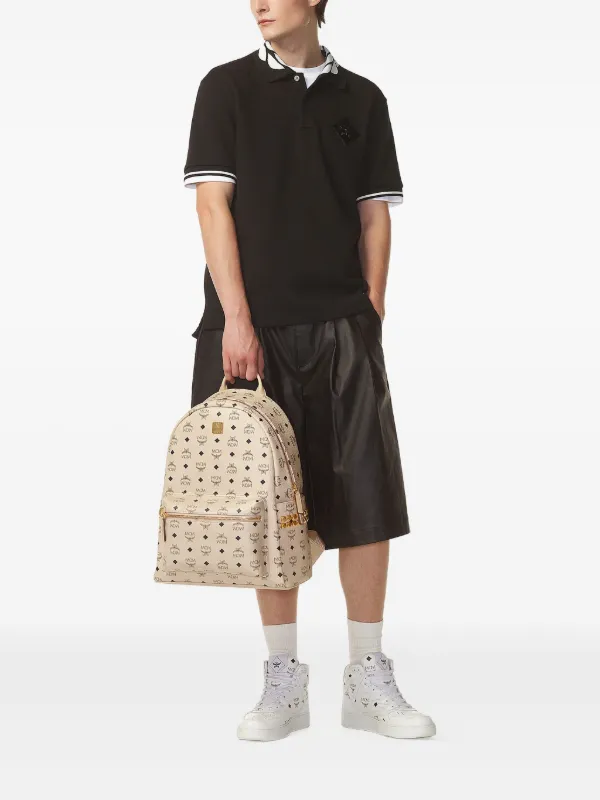 MCM Cream Off White Mid Stark Backpack Bag Gold Silver Studs ❤️ Mcm cream backpack with - Gem main image 3