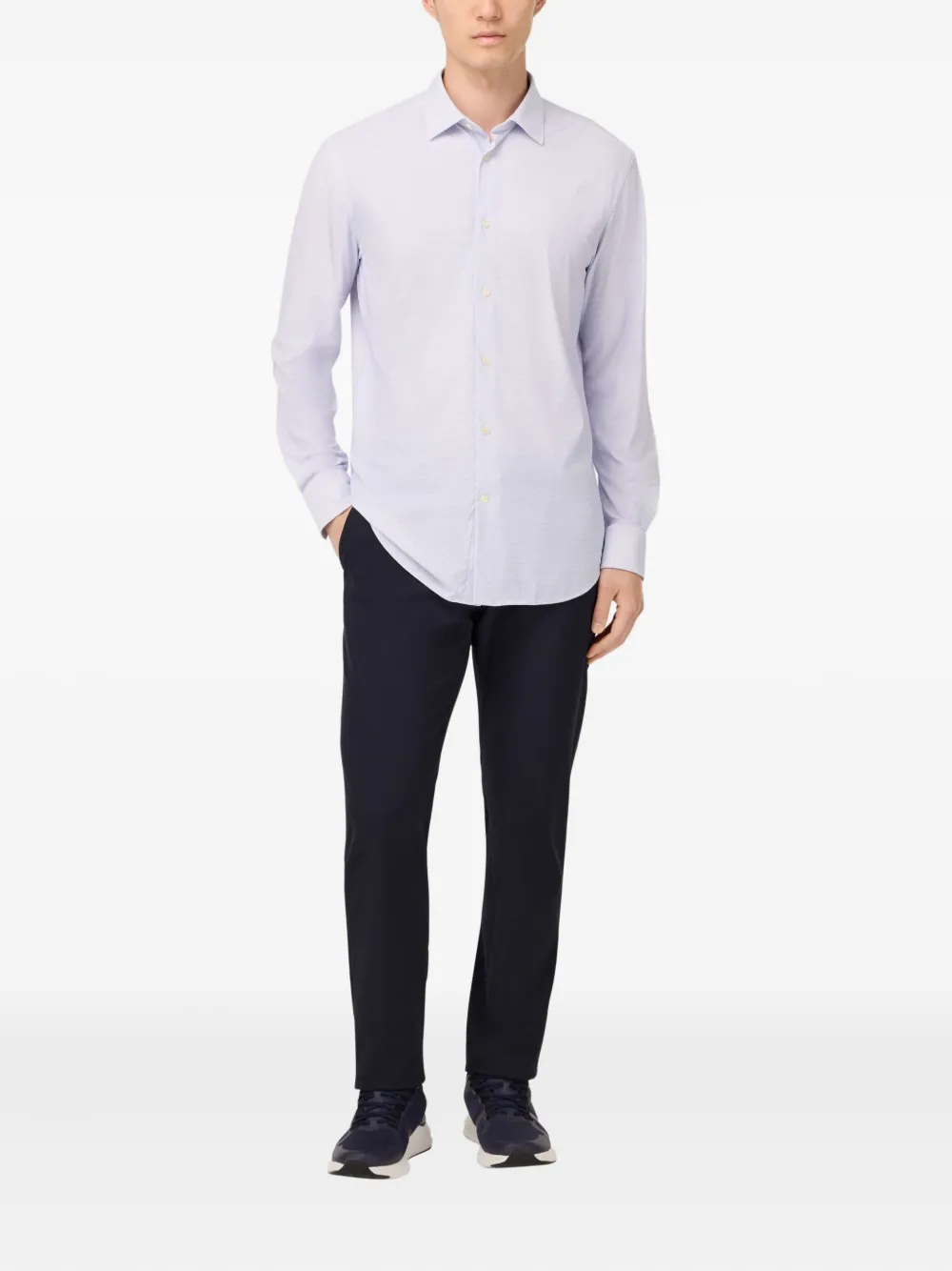 Boggi Milano Overhemd met lange mouwen Blauw