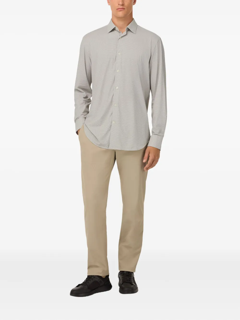 Boggi Milano Button-up overhemd - Bruin