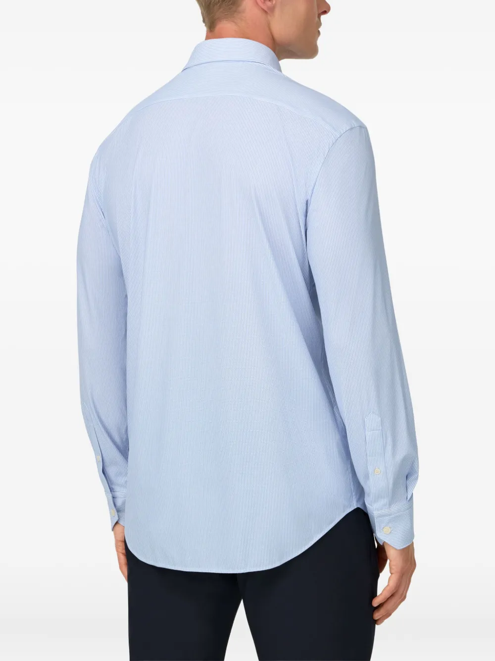 Boggi Milano Gestreept overhemd Blauw