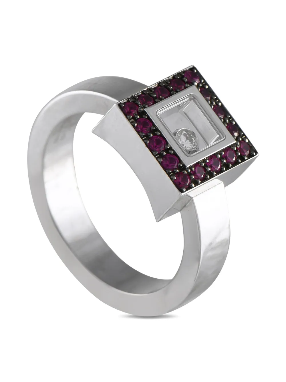 Chopard Pre-Owned 18K white gold Happy Diamonds ruby and diamond ring | Image 2