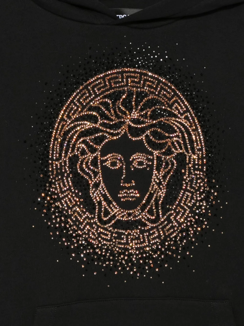 Versace Kids Medusa hoodie verfraaid met kristallen Zwart