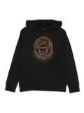 Versace Kids Medusa-crystal-embellished hoodie - Black