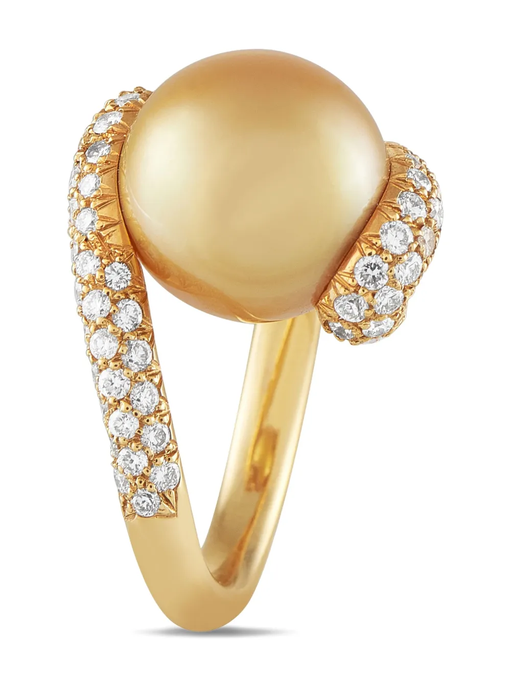 Mikimoto Placomos サウスシーパール&ダイヤモンド リング 18Kイエローゴールド - ゴールドトーン Mikimoto Placomos サウスシーパール&ダイヤモンド リング 18Kイエローゴールド - ゴールドトーン