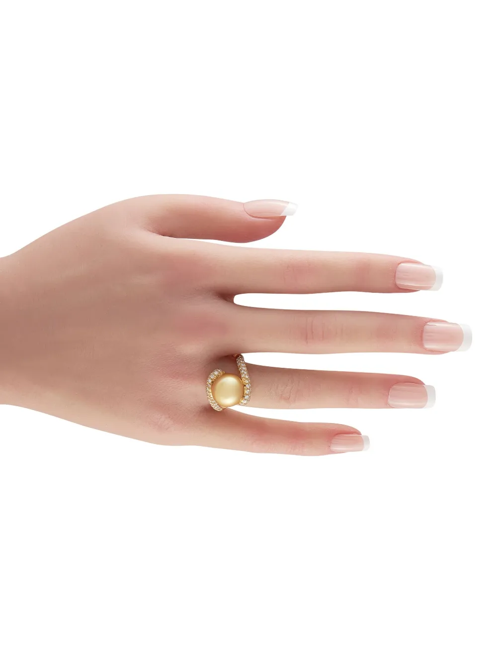 Mikimoto 18K yellow gold Placomos South Sea pearl and diamond ring | Image 2