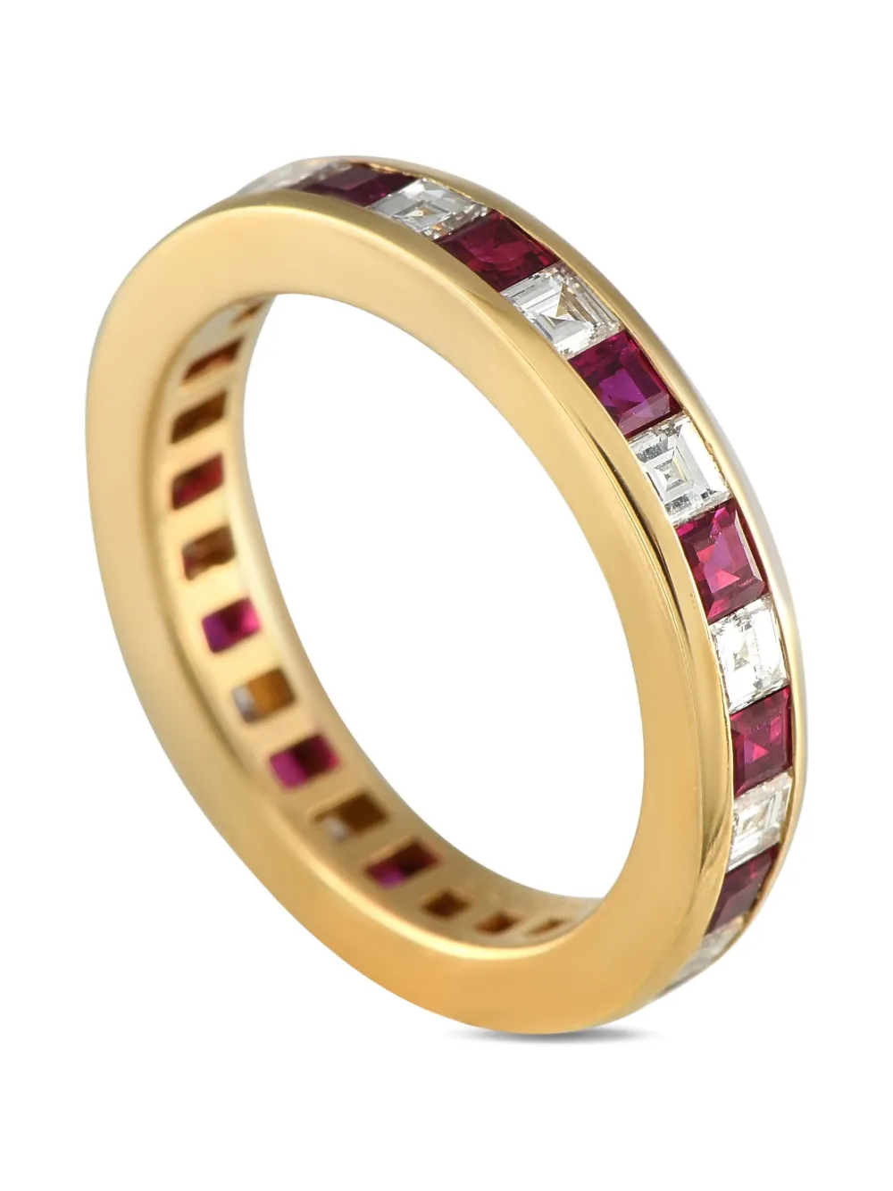 Tiffany & Co. Pre-Owned 18K yellow gold Eternity diamond and ruby ring | Image 2