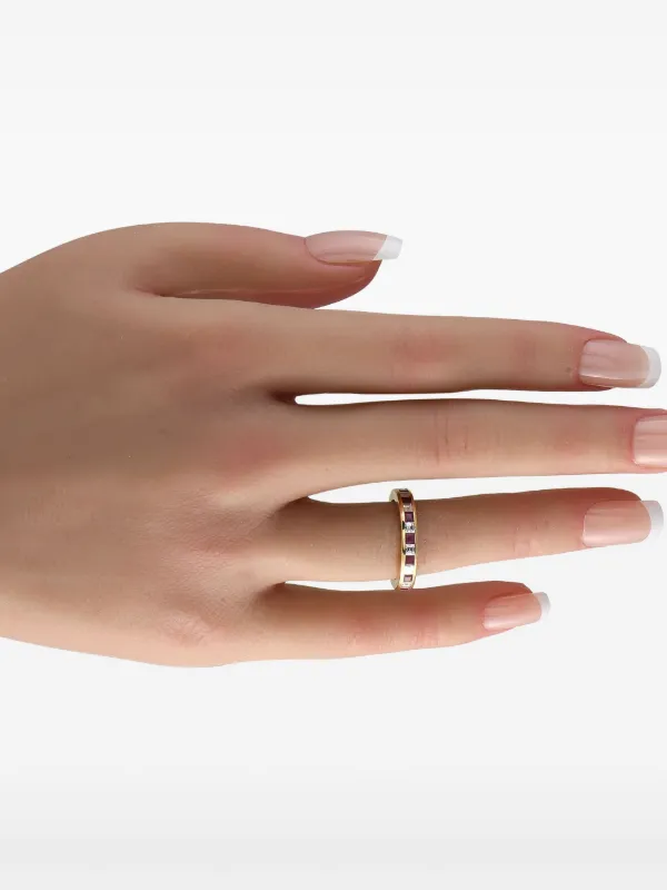 Tiffany & Co. Pre-Owned エタニティ ダイヤモンド＆ルビー リング 18K