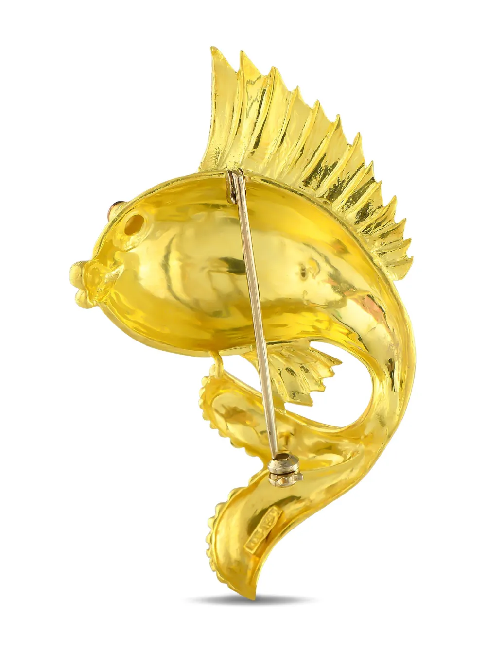 LB Exclusive 18K yellow gold Fish brooch | Image 2