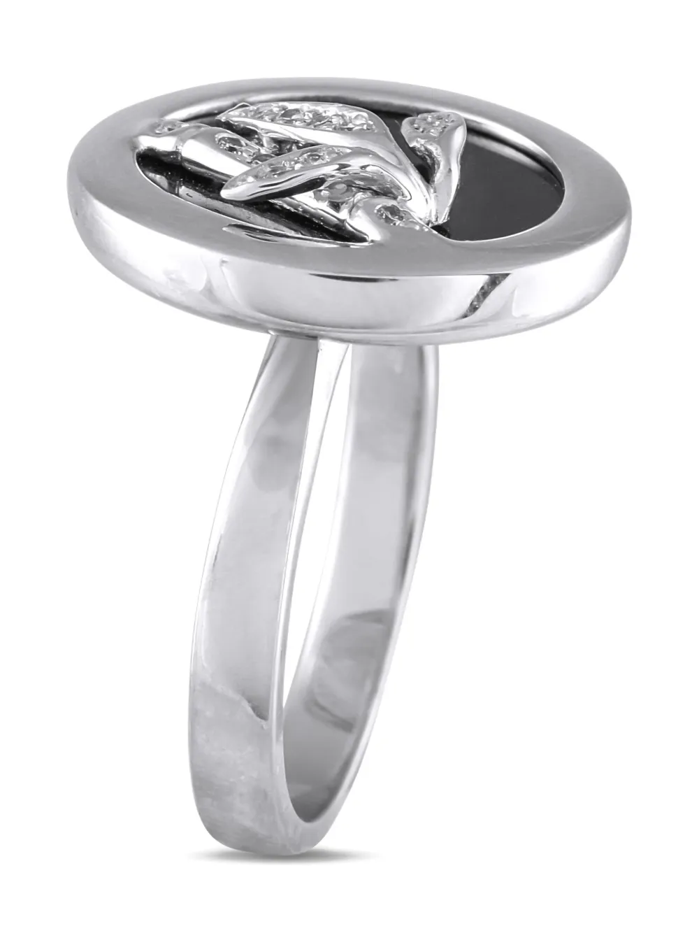 Carrera Y Carrera 18K white gold Bambu diamond and onyx ring | Image 2