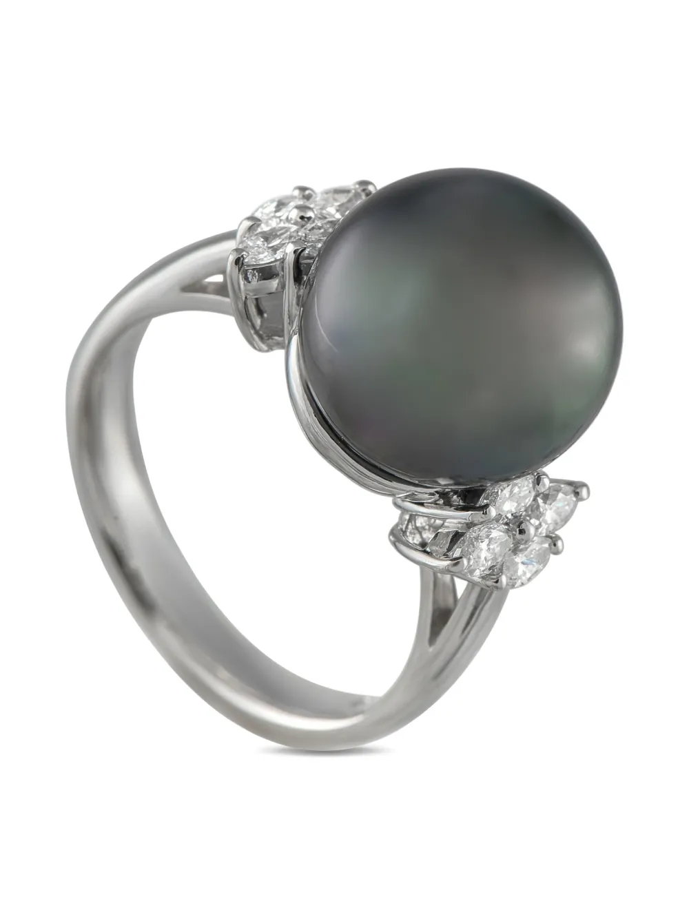 LB Exclusive platinum Tahitian pearl and diamond ring | Image 2