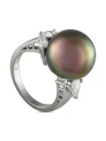 LB Exclusive platinum pearl diamond ring - Silver