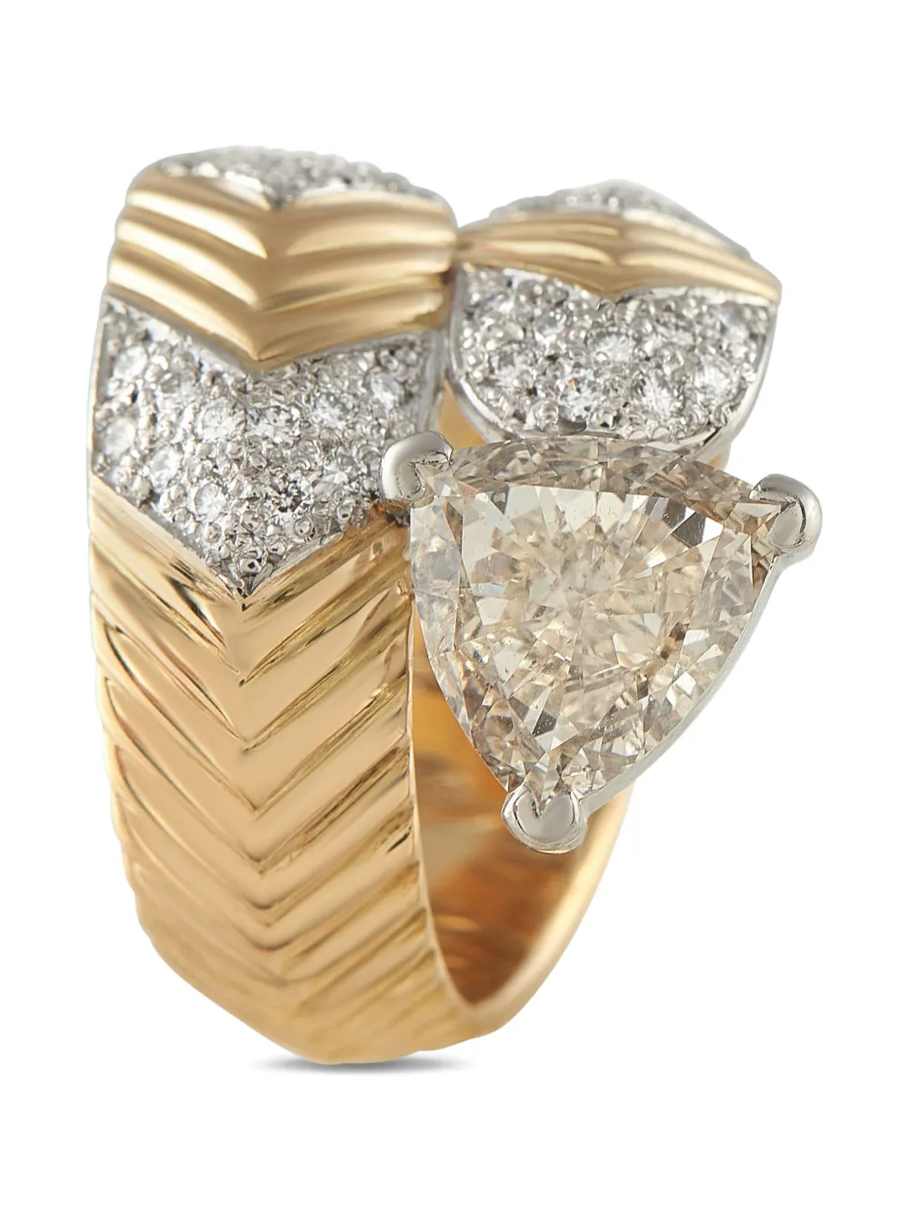 Pre-owned Lb Exclusive 18k Yellow Gold Diamond Ring
