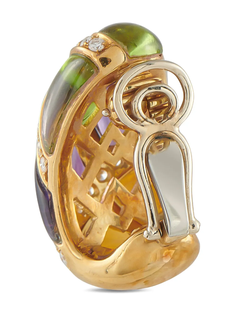 LB Exclusive 18kt yellow gold multi-stone earrings | Image 2