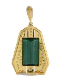 LB Exclusive 18K yellow gold diamond and tourmaline pendant