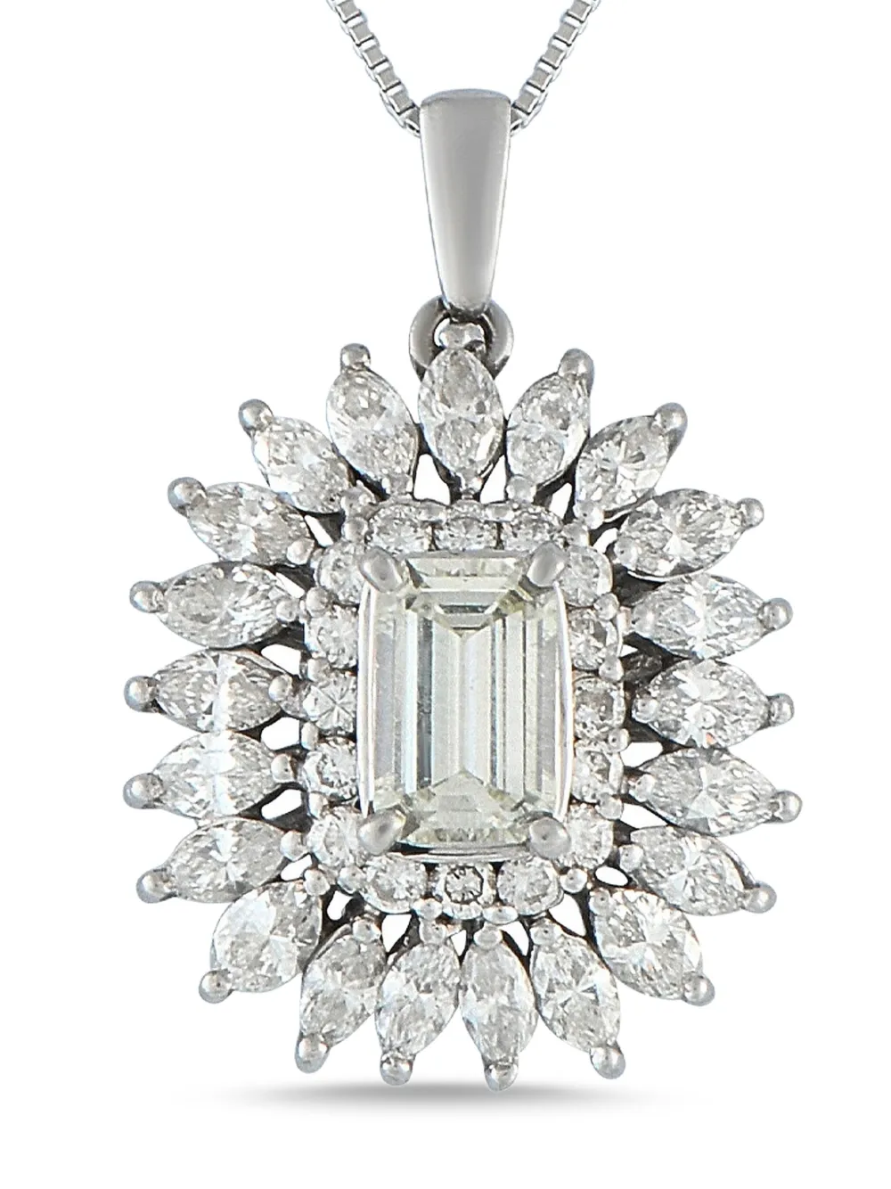 LB Exclusive platinum diamond necklace | Image 2