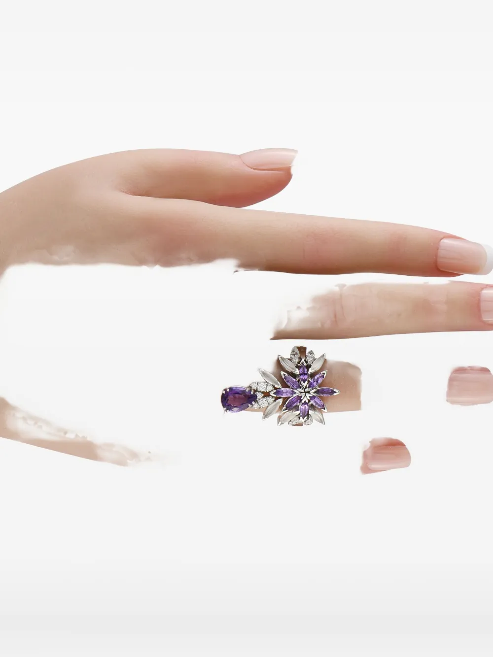 Pasquale Bruni 18K white gold amethyst and diamond ring | Image 2