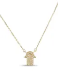 LB Exclusive Hamsa 14K gold diamond necklace