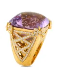 Pasquale Bruni 18K yellow gold diamond and amethyst ring