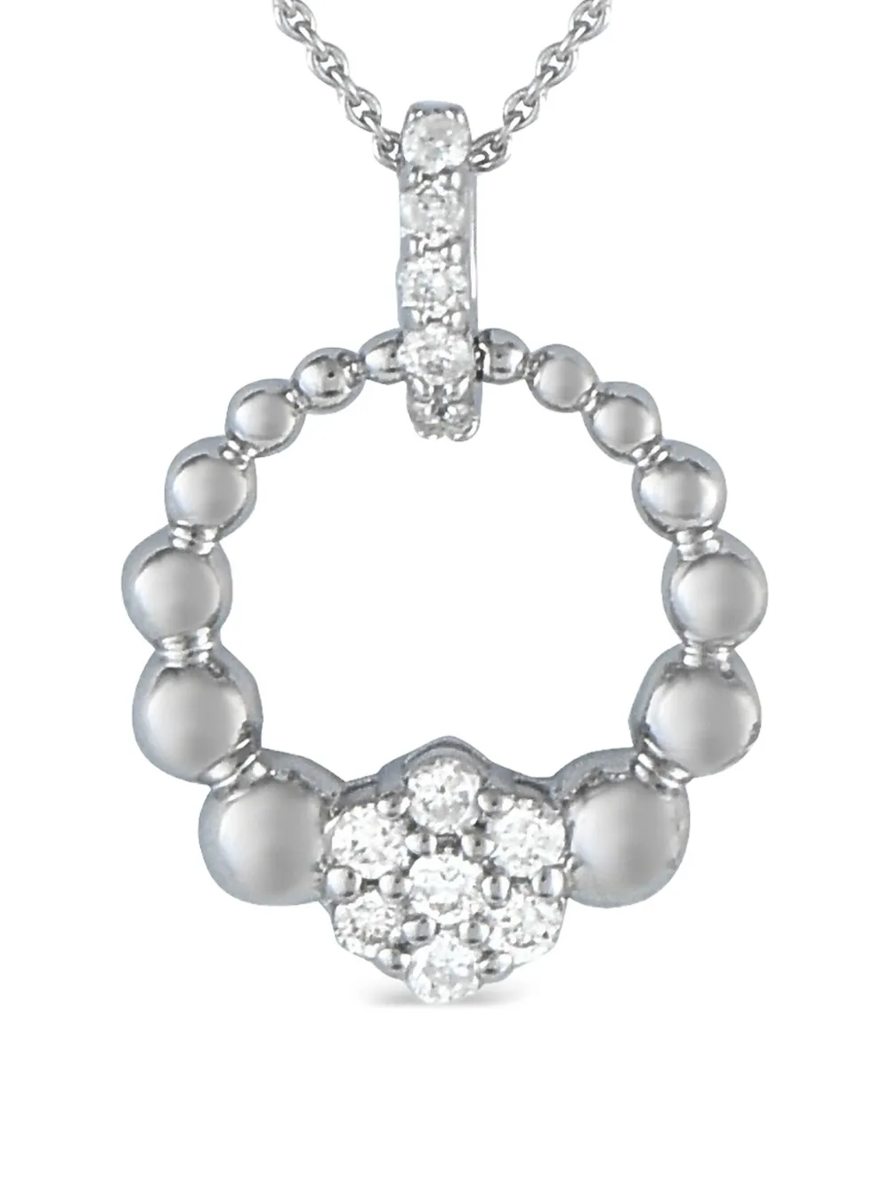 LB Exclusive 14K white gold diamond necklace | Silver | Image 1