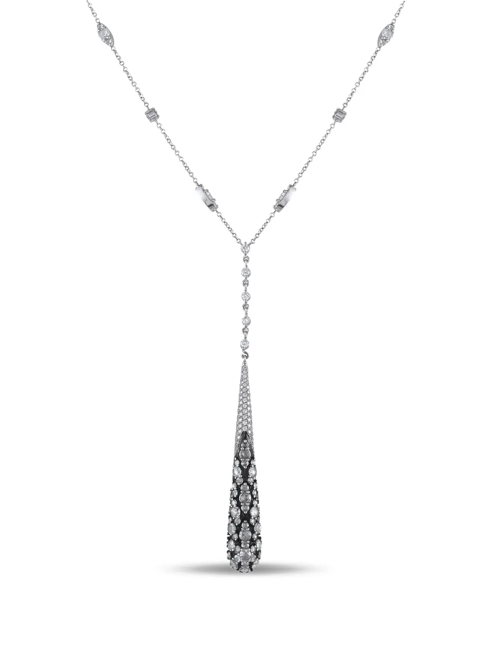 Pasquale Bruni 18kt white gold diamond necklace - シルバートーン Pasquale Bruni 18kt white gold diamond necklace - シルバートーン