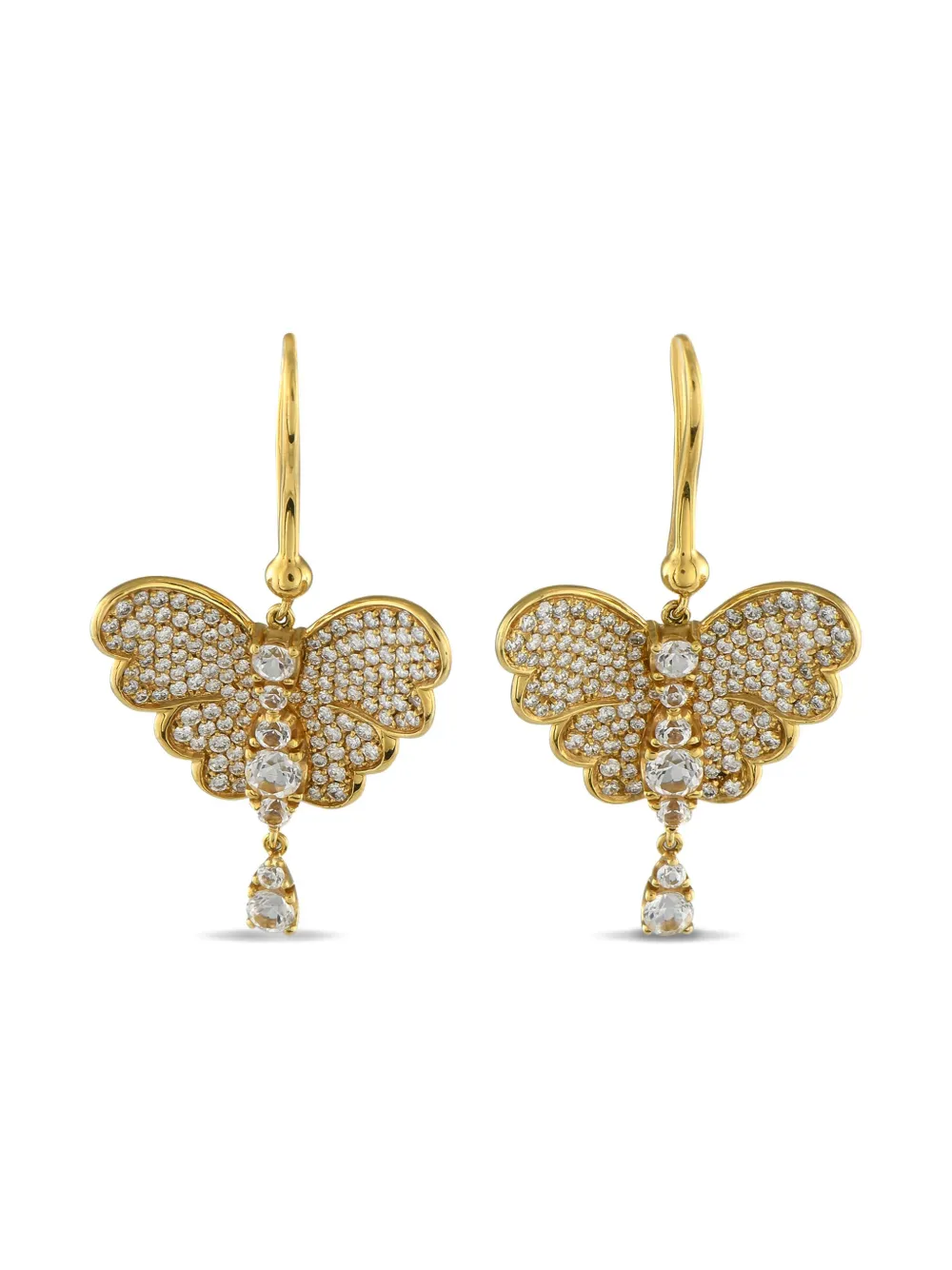 Pasquale Bruni Eighteen Karat Gold Diamond Butterfly Earrings | Yellow | Image 1