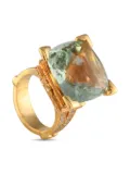 Pasquale Bruni 18K yellow gold Eiffel Tower diamond and beryll ring