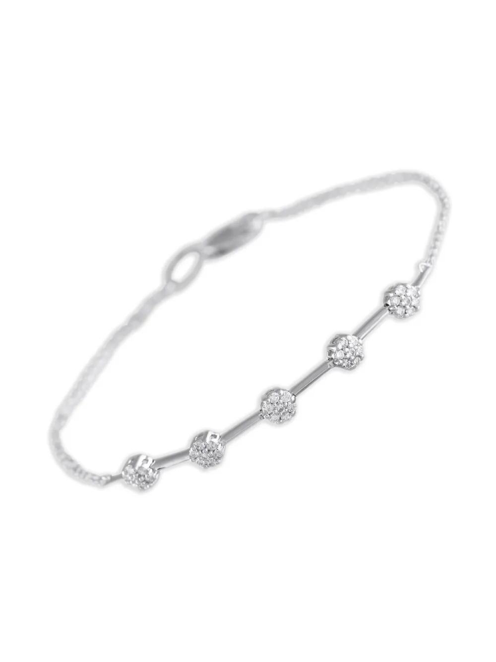 LB Exclusive 14K white gold diamond bracelet | Silver | Image 1