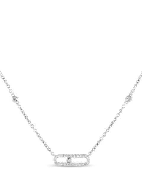 LB Exclusive 14K white gold diamond pendant necklace