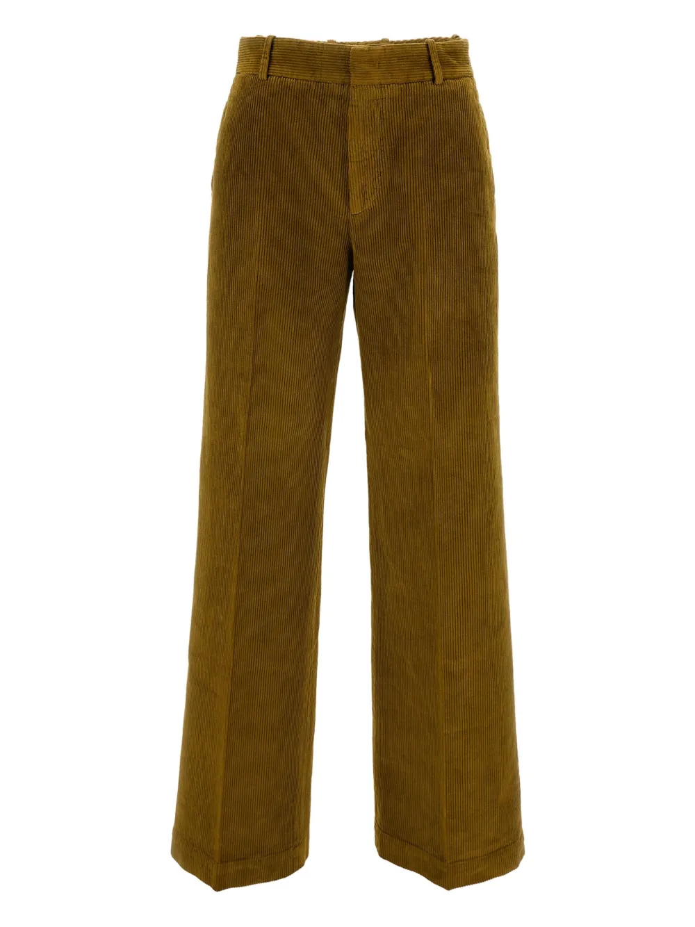 Cellar Door Corduroy Straight-leg Trousers In Green