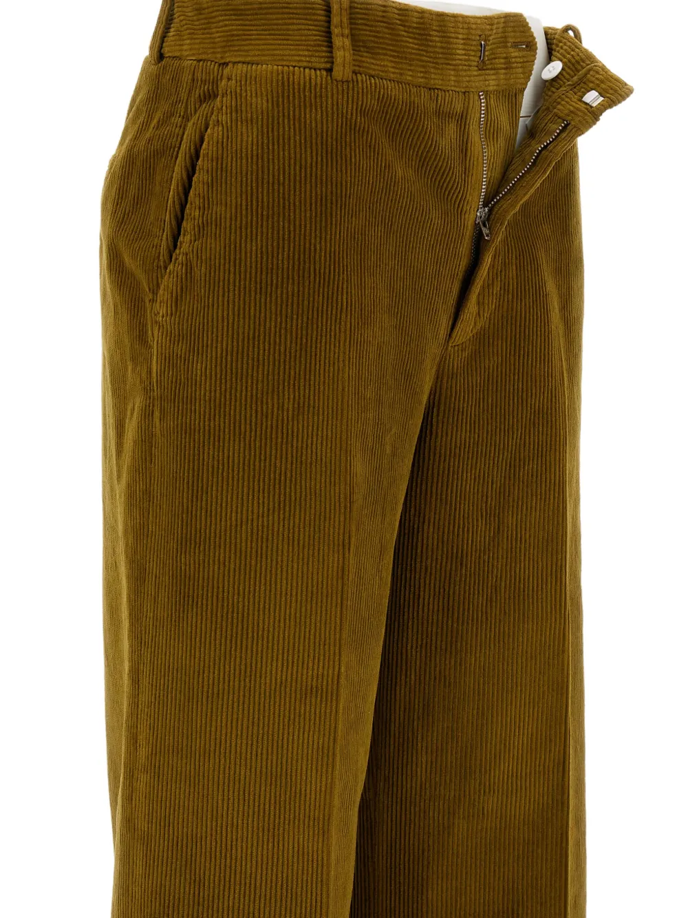 Cellar Door Corduroy Straight-leg Trousers In Green