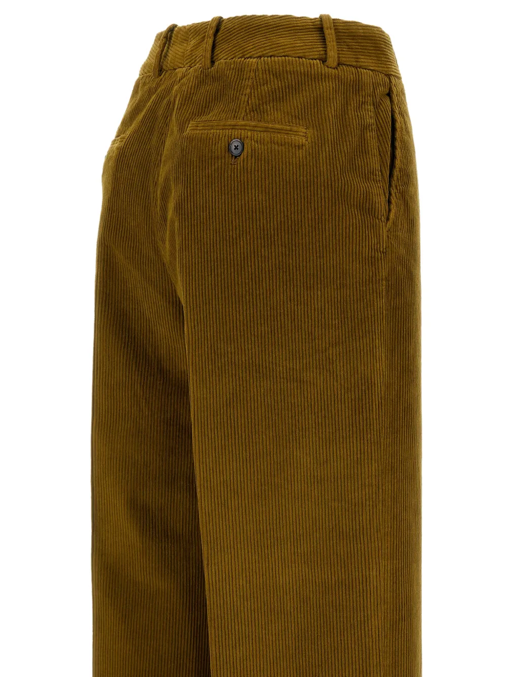 Cellar Door Corduroy Straight-leg Trousers In Green
