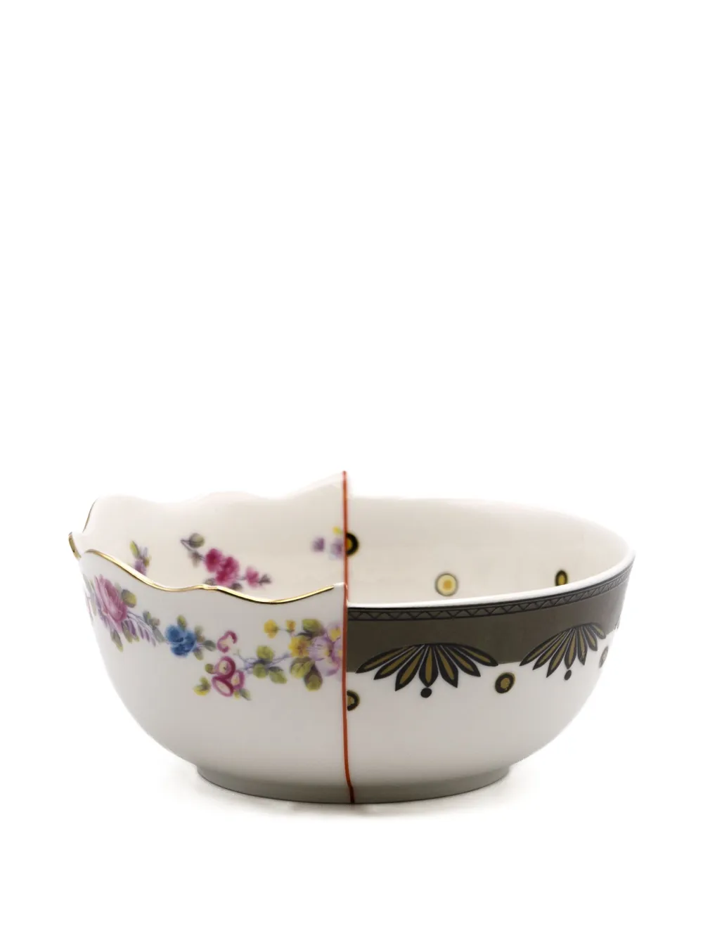Seletti floral-geometric patterned bowls (set of two) | White | Image 1