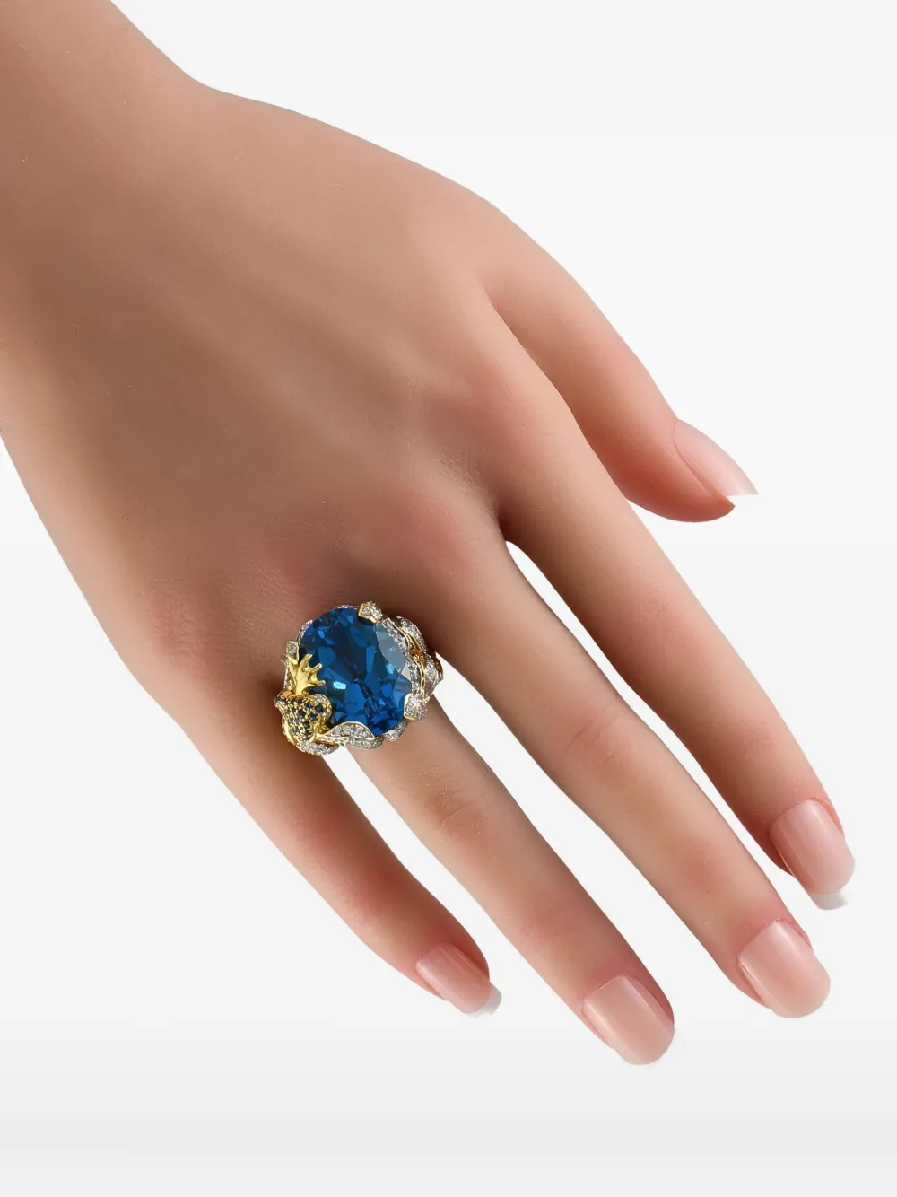 LB Exclusive 18K yellow gold Frog multi-stone ring - ゴールドトーン LB Exclusive 18K yellow gold Frog multi-stone ring - ゴールドトーン