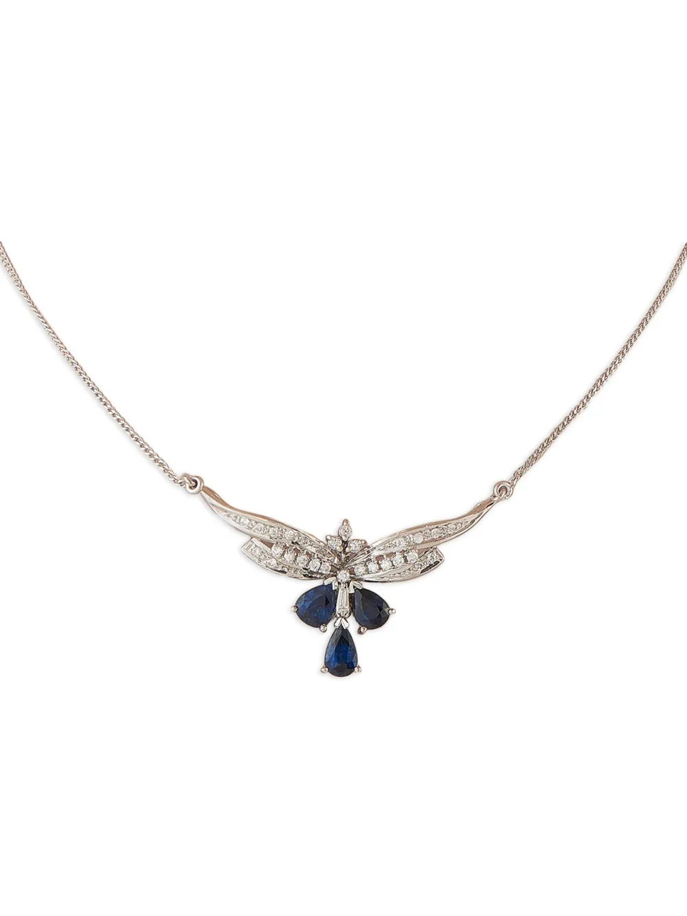 LB Exclusive platinum Art Deco sapphire and diamond necklace | Image 2