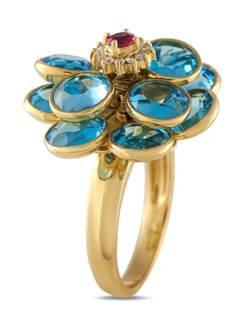 LB Exclusive anillo en oro amarillo de 18kt con gemas