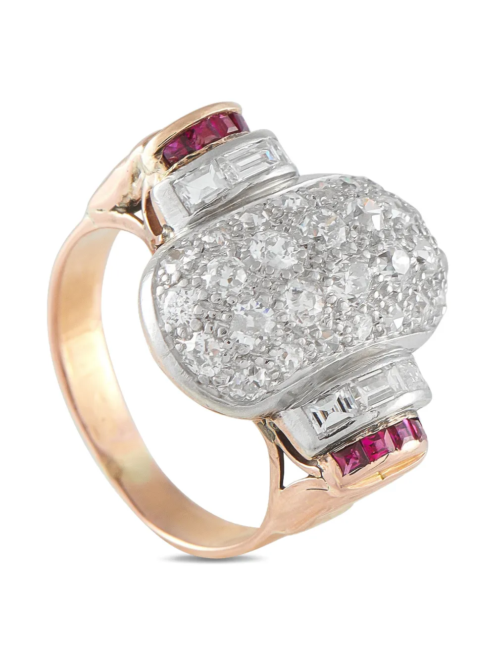 LB Exclusive 18K rose gold diamond and ruby ring | Pink | Image 1