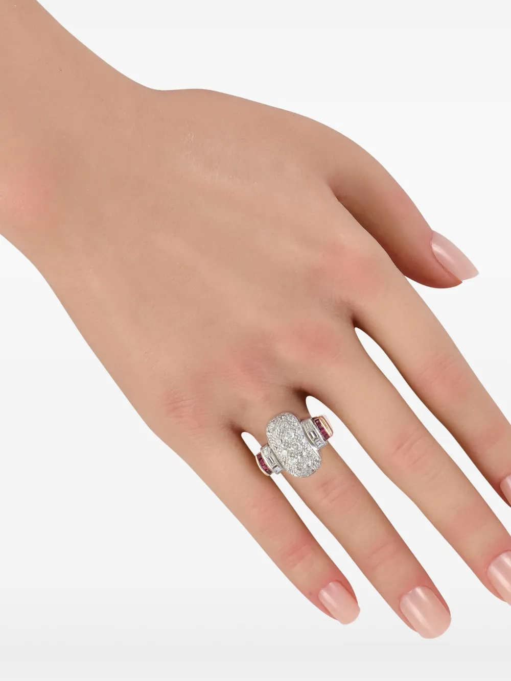 LB Exclusive 18K rose gold diamond and ruby ring | Image 2