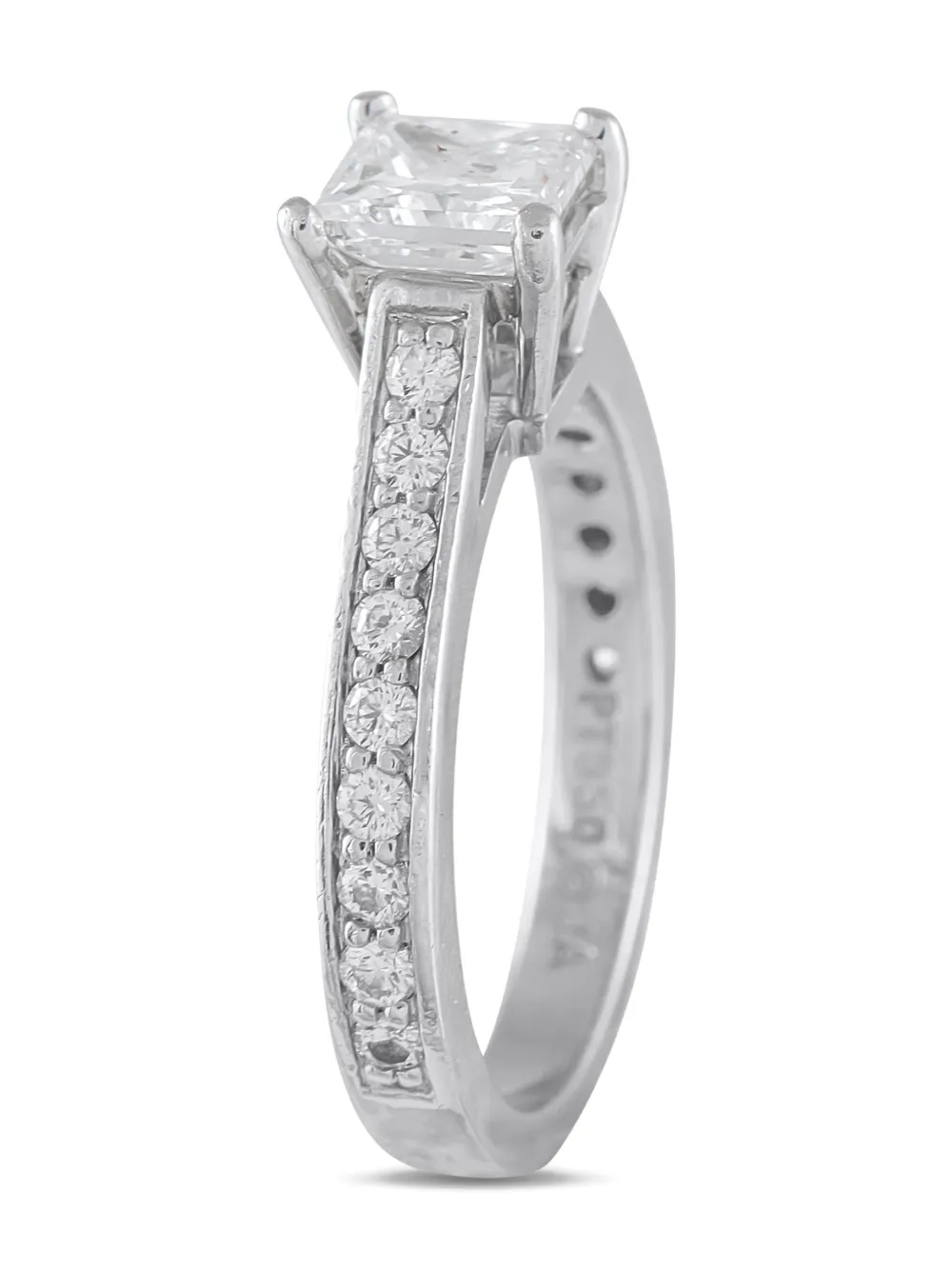 LB Exclusive platinum Cathedral diamond ring | Silver | Image 1