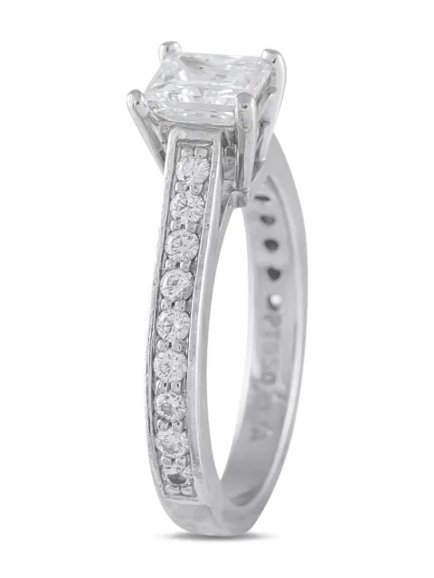 LB Exclusive platinum Cathedral diamond ring
