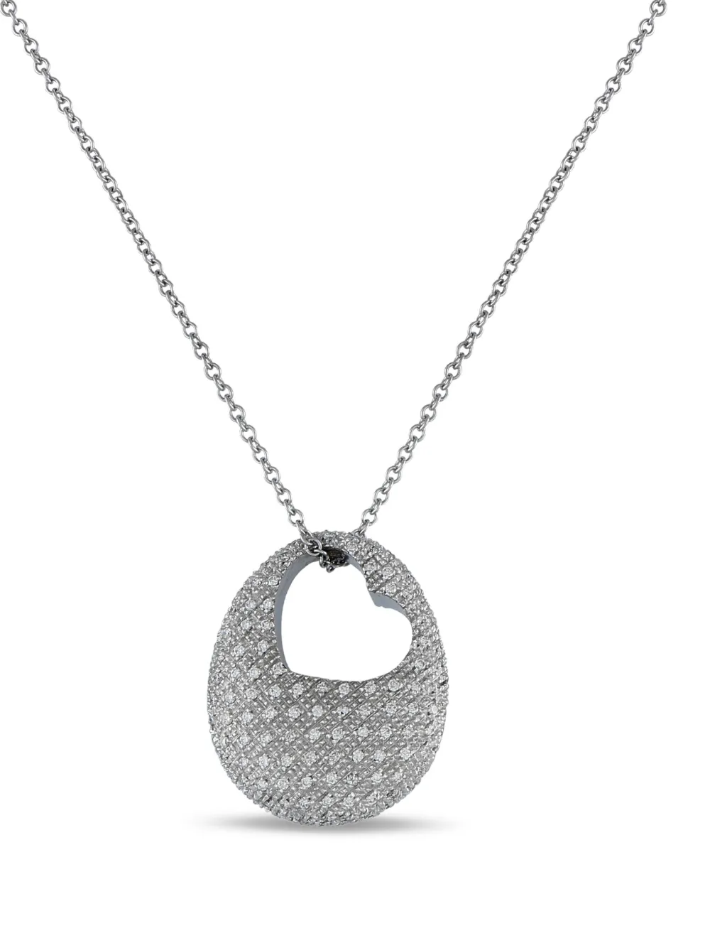 Pre-owned Pasquale Bruni 18k White Gold Diamond Necklace In Silver