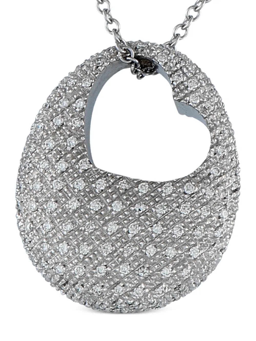 Pre-owned Pasquale Bruni 18k White Gold Diamond Necklace In Silver