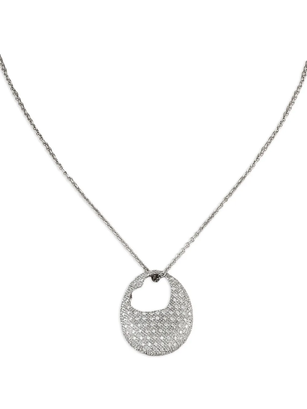 Pre-owned Pasquale Bruni 18k White Gold Diamond Necklace In Silver