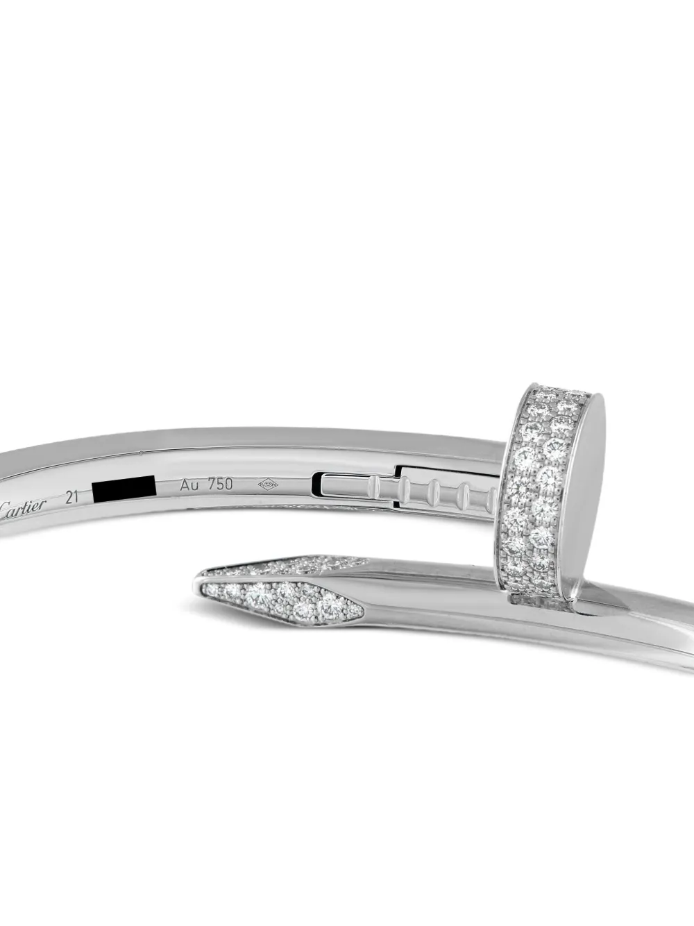 Cartier 18K white gold Juste Un Clou diamond bracelet | Silver | Image 1