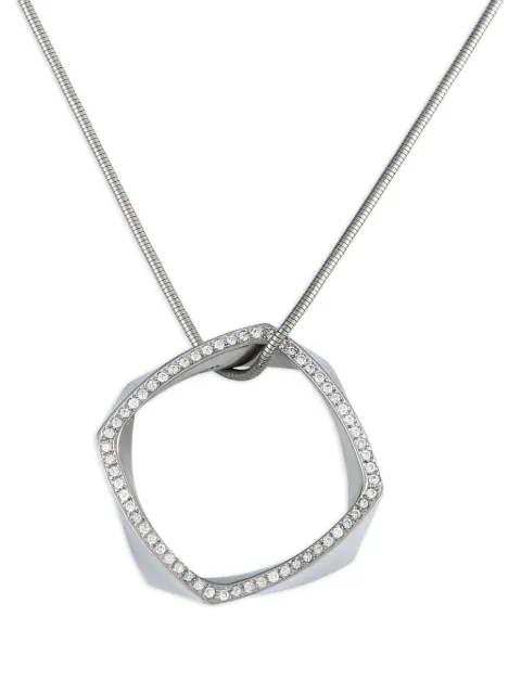 Tiffany & Co. Pre-Owned x Frank Gehry platinum Torque halsketting met diamanten hanger