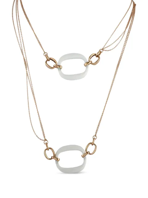 Damiani 18K rose gold agate necklace