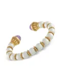 LB Exclusive 18K yellow gold pearl and amethyst bracelet