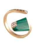 Bvlgari Pre-Owned 18K rose gold Gelati diamond malachite ring - Pink