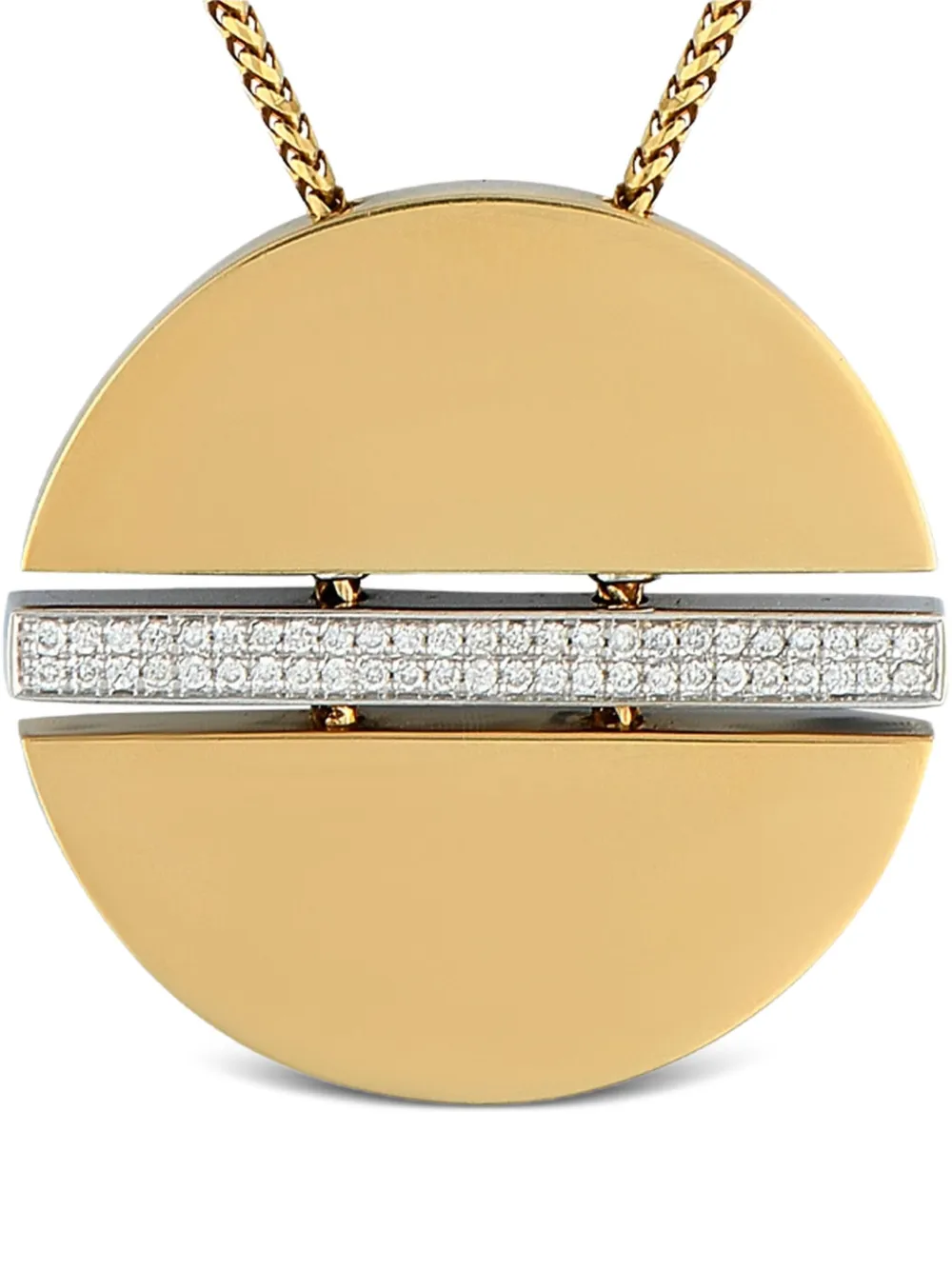 Pre-owned Movado 18k Yellow Gold Diamond Necklace