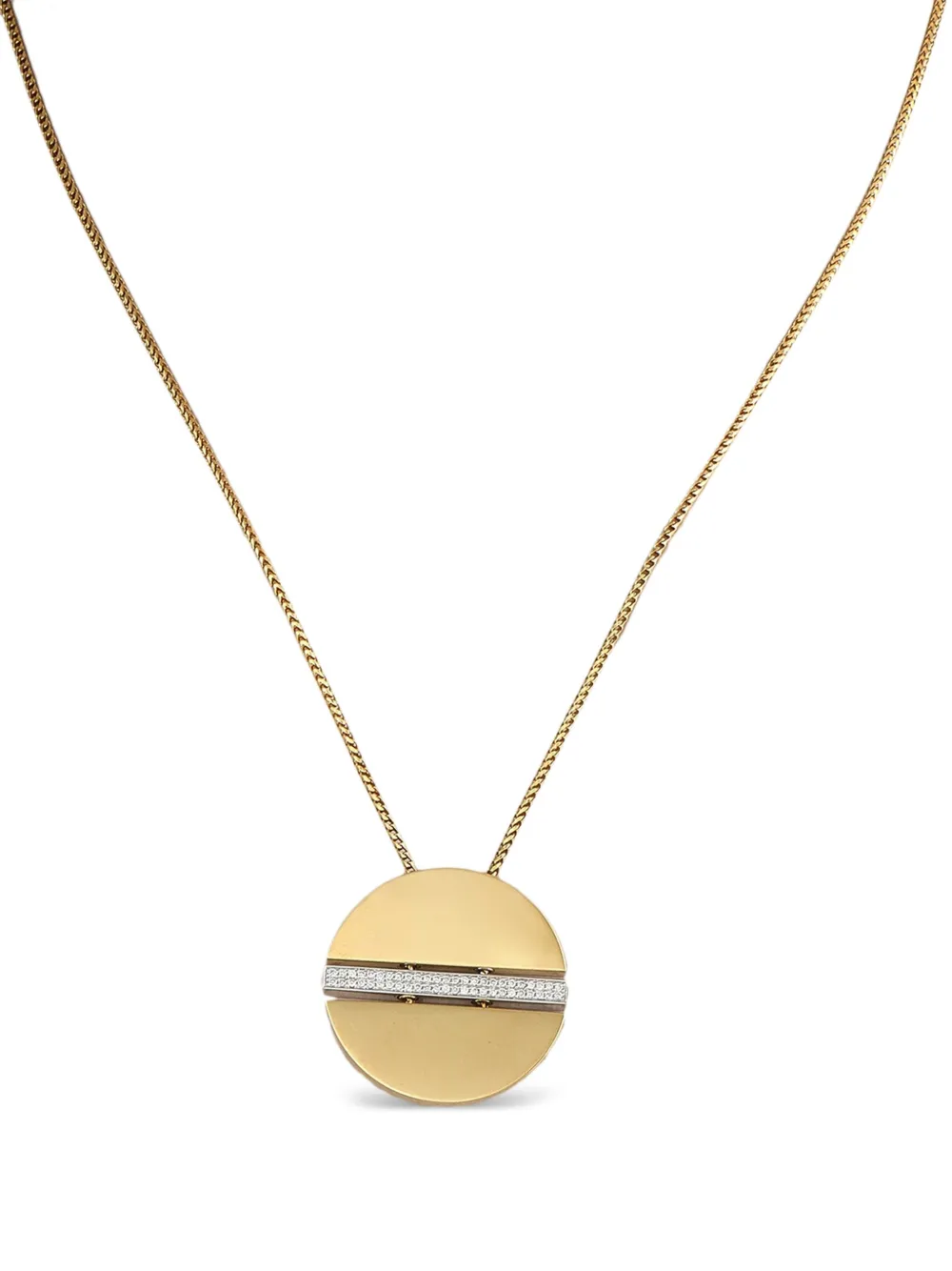 Pre-owned Movado 18k Yellow Gold Diamond Necklace